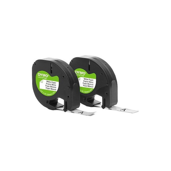 Dymo Label/RibbonCartridge,White,Gloss,1/2inW 10697