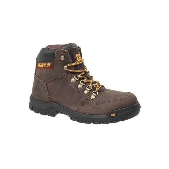 Men's 6-Inch Work Boot, 7 1/2 M, Steel Toe, 5 1/2 in H, Seal Brown, P90803