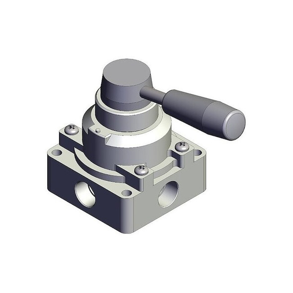 Smc Hand Valve, Closed, VH, Three-Position VH300-N03