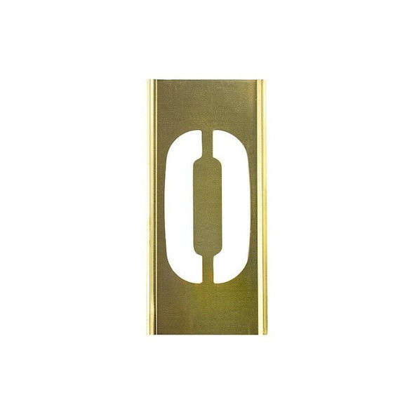 Stencil Sort-1" Brass Gothic O/0, Combination Set, Gothic Font, Brass, 1 Pieces