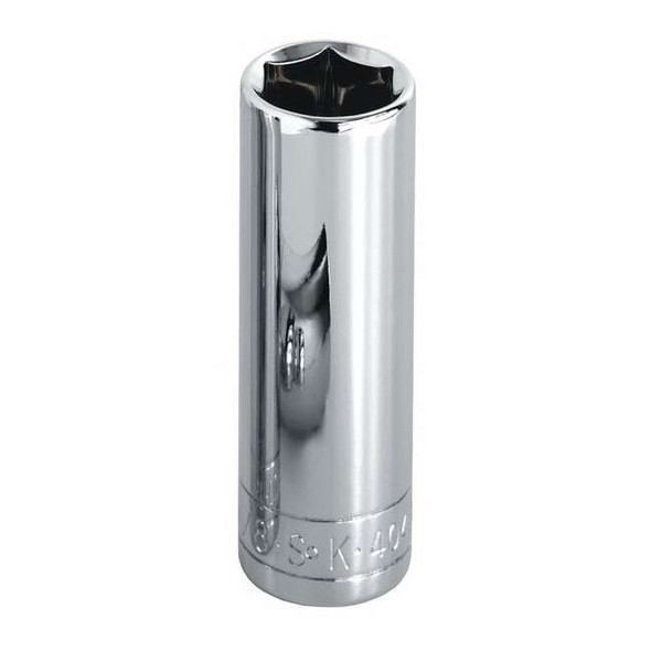 1/2 in Drive, 1-3/8" SAE, Socket, 12 Points,  Steel, Chrome, 1 3/8 in