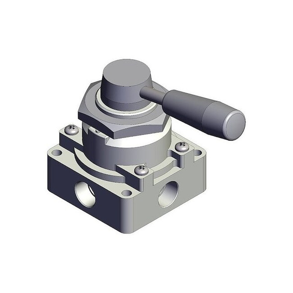 Smc Hand Valve, Closed, VH, Three-Position VH310-N03