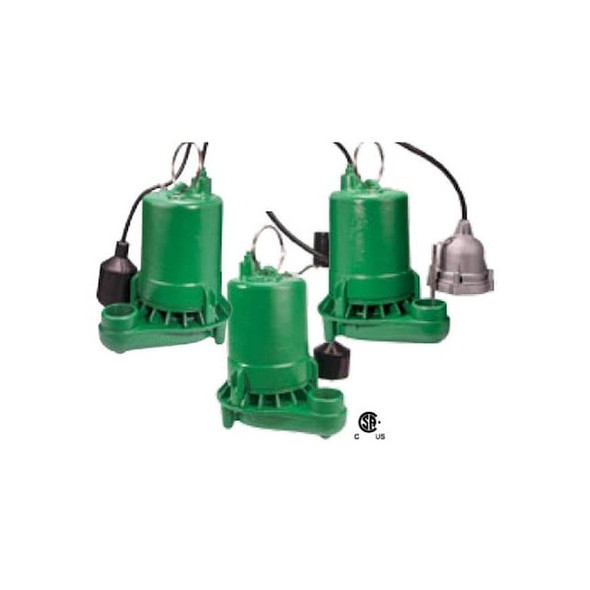 Myers SubmersibleSumpPump,8ft,14.25in,115VAC MSCI50V10