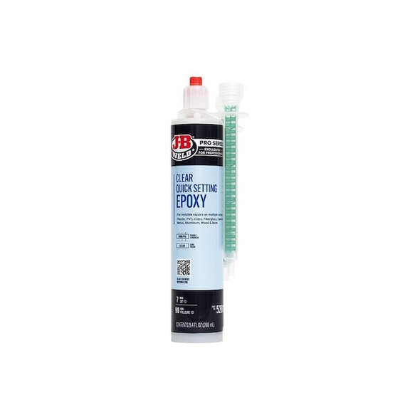 J-B Weld Epoxy Adhesive, Clear, Cartridge, 5 min 52012 Pack of 6