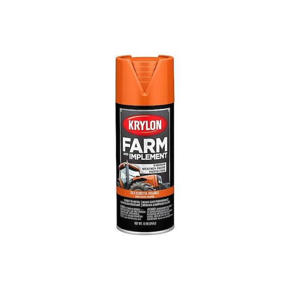 Krylon Spray Paint, Old Kubota Orange, High-Gloss, Solvent, 12 oz K01946008