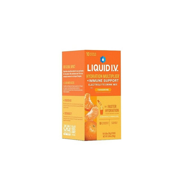 Liquid I.V. Sports Drink Mix,0.6 oz,Tangerine,PK10 LVIM-1001