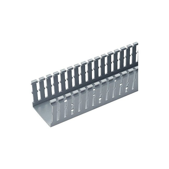Panduit Wire Duct,Narrow Slot,Gray,4.25 W x 3 D F4X3LG6