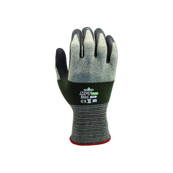 Showa GP Glove, Rubber, Rough, Palm, 2 Abrasion Level, 1 PR 344S-06