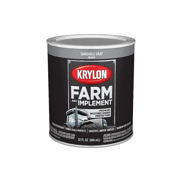 Krylon Primer,Gray,1 qt,Brush K02039008