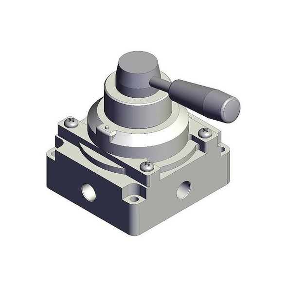 Smc Hand Valve, Closed, VH, Three-Position VH400-N02