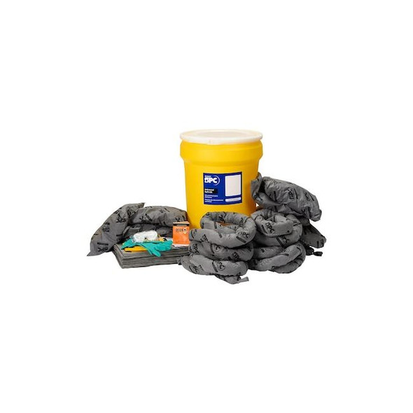 Brady Spill Kit, 36 gal Volume Absorbed per Kit, 30 gal Capacity, Drum SKA30