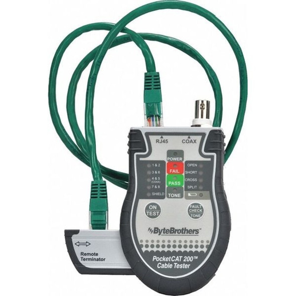 Triplett Network Cable Tester,9"H x 7"W x 1-3-4"D Pocket CAT