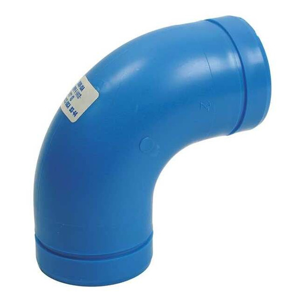 90 Degree Elbow, Polypropylene, 3", Schedule 40, 80 psi Max Pressure