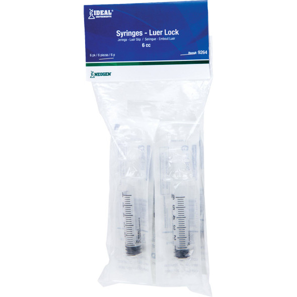 Ideal Instruments 6cc Disposable Syringe (6-Pack) 9264