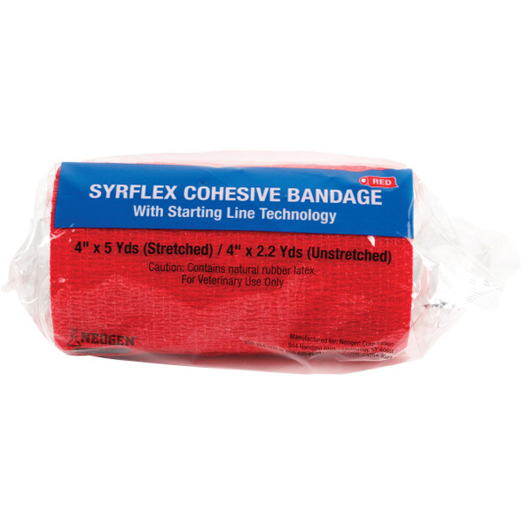 Ideal Instruments 4 In. Red SyrFlex Cohesive Bandage TA3400RED-E 727114