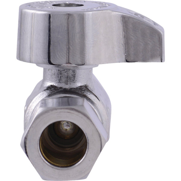 SharkBite 3-8 In. Comp x 3-8 In. Comp Quarter-Turn Repair Straight Stop Valve 10734H 489152