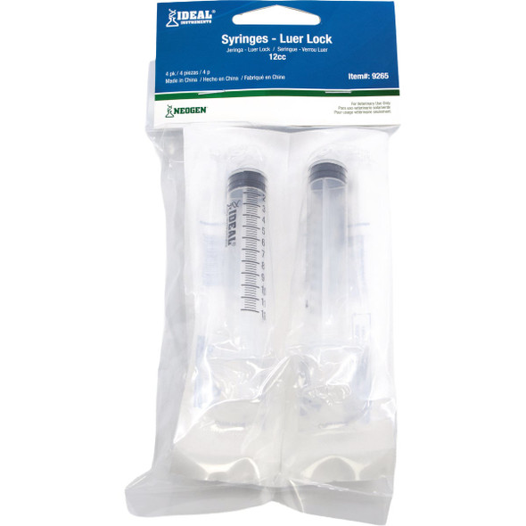 Ideal Instruments 12cc Disposable Syringe (4-Pack) 9265