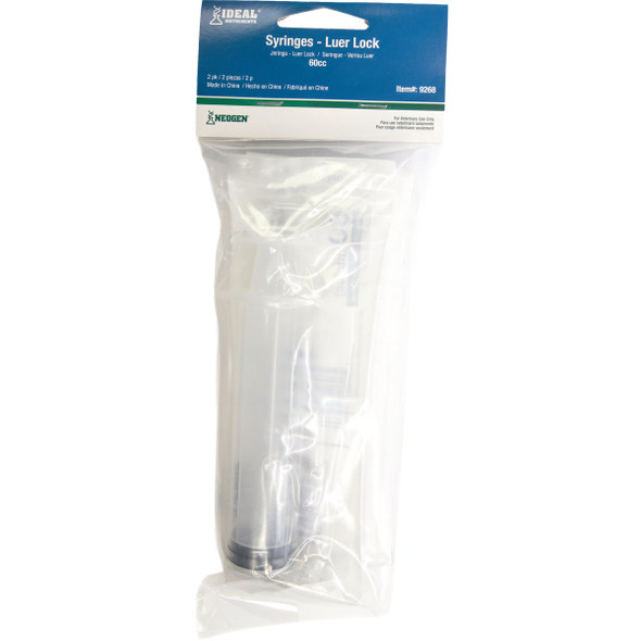 Ideal Instruments 60cc Disposable Syringe (2-Pack) 9268