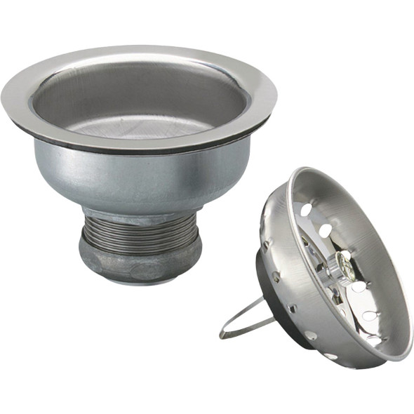 Oatey 3-1/2 in. to 4 In. Stainless Steel Basket Strainer Assembly OAT1443SS