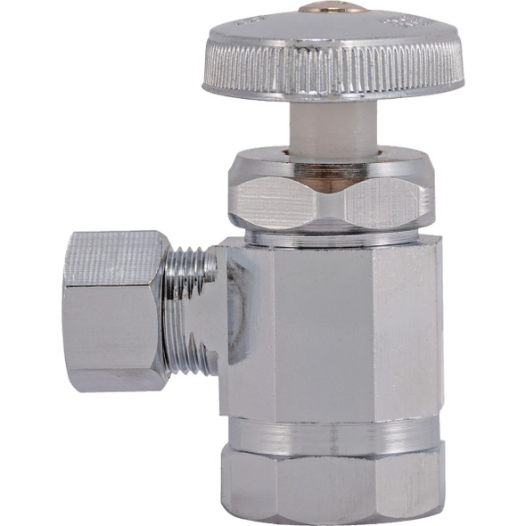 SharkBite 3-8 In. FIP x 3-8 In. Comp Multi-Turn Iron Angle Stop Valve 4322LFH 417859