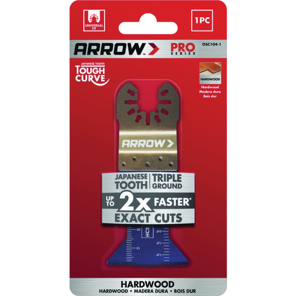 Arrow 1-3-4 In. Japanese Tooth Tough Curve Hardwood Oscillating Blade OSC104-1 313693