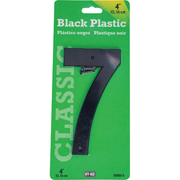 Hy-Ko 4 In. Black Plastic Number 7 (5-Pack) A31407