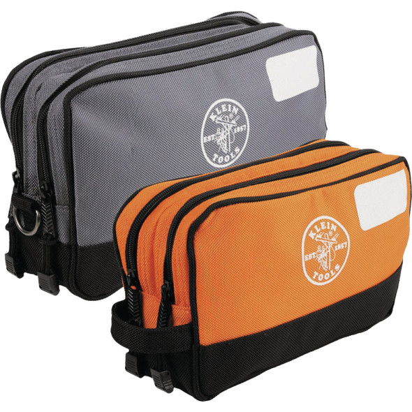 Klein 2-Pocket 7 In. & 14 In. Stand-Up Zipper Tool Bag (2-Pack) 55579
