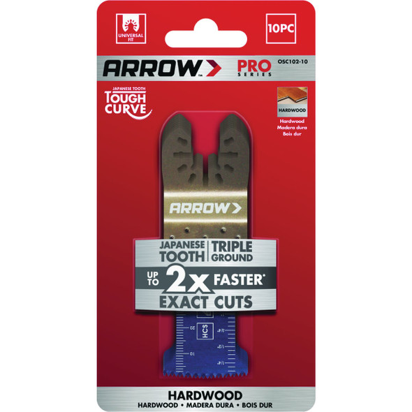 Arrow 1-1-4 In. Ground Tooth Tough Curve Wood Oscillating Blade (10-Pack) OSC102-10 365957