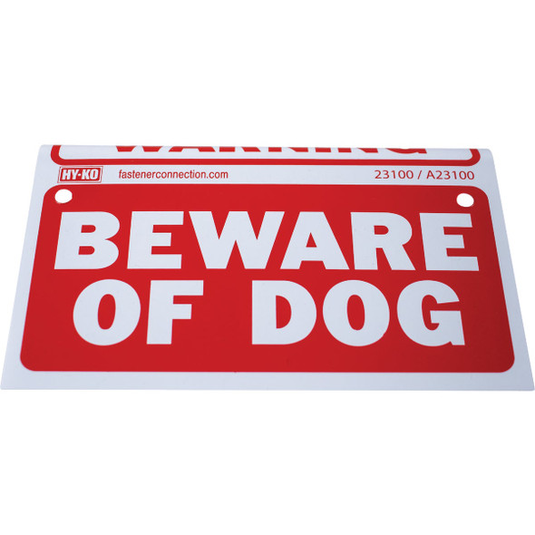 Hy-Ko Beware of Dog Sign A23100
