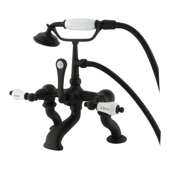 Deck-Mount Clawfoot Tub Faucet, Oil Rubbed Bronze, Deck Mount