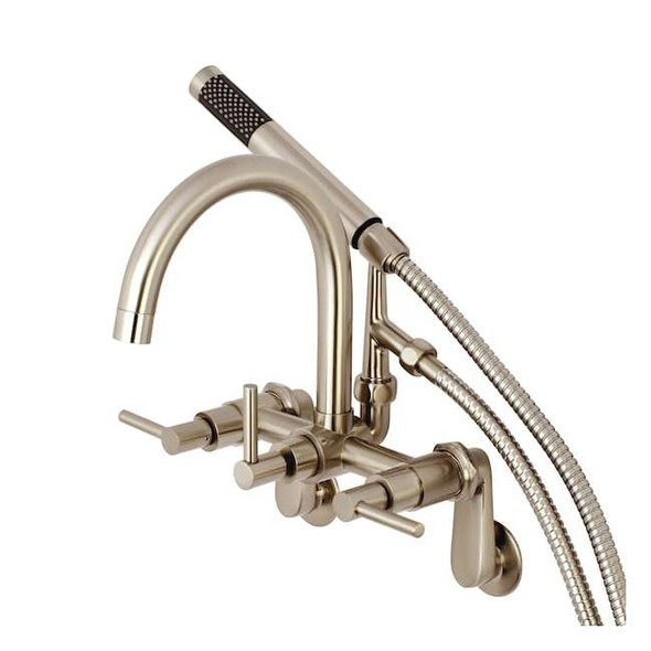 Wall-Mount Clawfoot Tub Faucet, Brushed Nickel, Tub Wall Mount