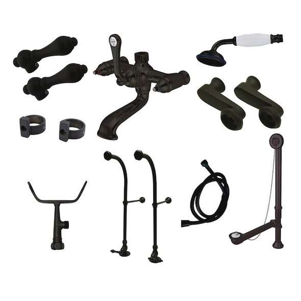 Clawfoot Tub Faucet Packages, Oil Rubbed Bronze, Freestanding