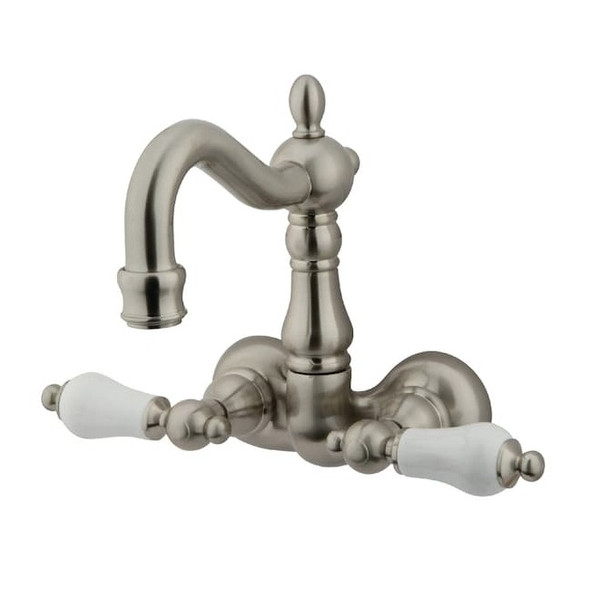 Wall-Mount Clawfoot Tub Faucet, Brushed Nickel, Tub Wall Mount