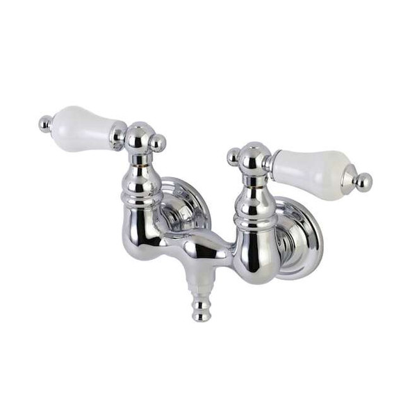 Wall-Mount Clawfoot Tub Faucet, Polished Chrome, Tub Wall Mount