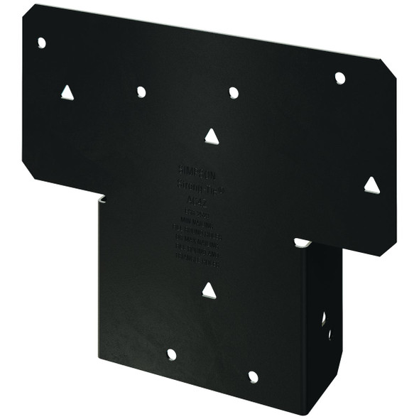 Simpson Strong-Tie Outdoor Accents ZMAX 4 In. x 4 In. Black Adjustable Post Cap