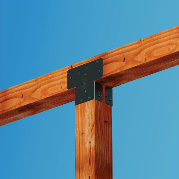 Simpson Strong-Tie Outdoor Accents ZMAX 4 In. x 4 In. Black Adjustable Post Cap AC4PC 116642