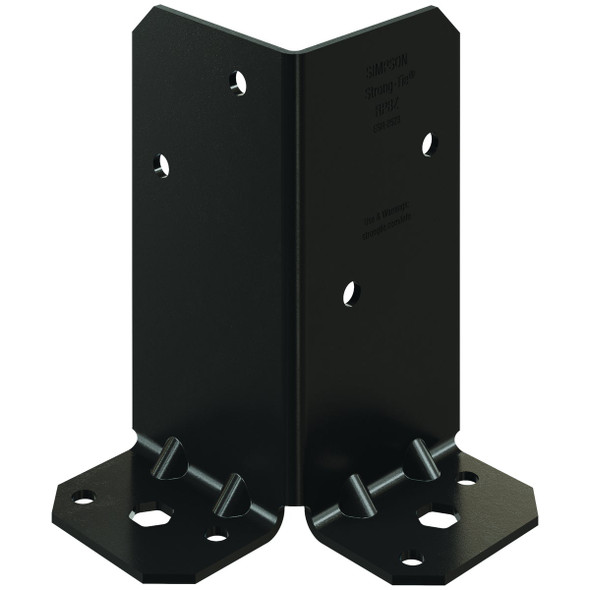 Outdoor Accents Black Retrofit Post Base RPBPC