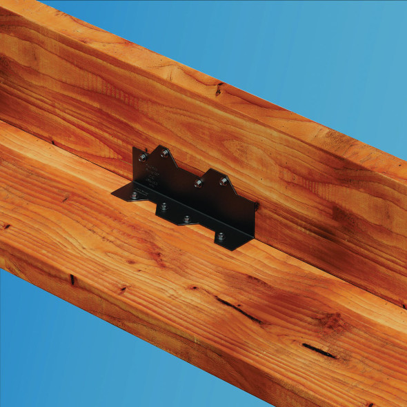 Simpson Strong-Tie Outdoor Accents ZMAX 9 In. 16 ga Black Reinforcing L Angle L90PC 123266