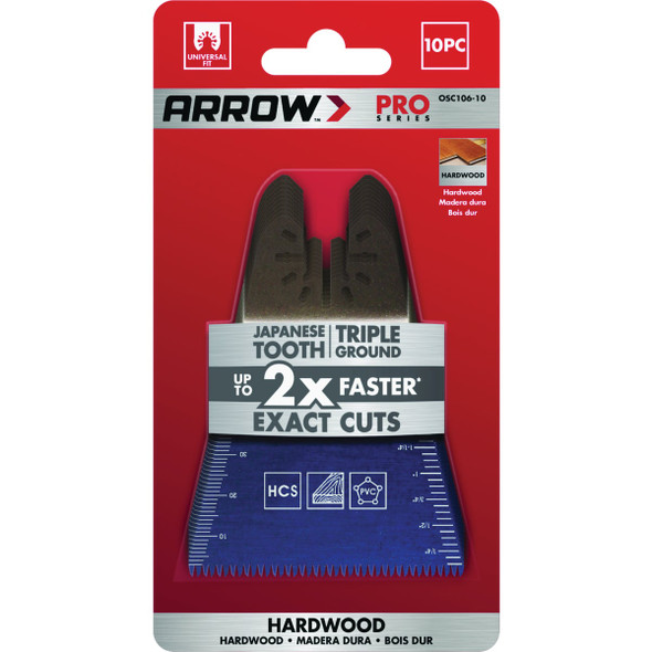 Arrow 2-11-16 In. Japanese Tooth Hardwood Oscillating Blade (10-Pack) OSC106-10 361531