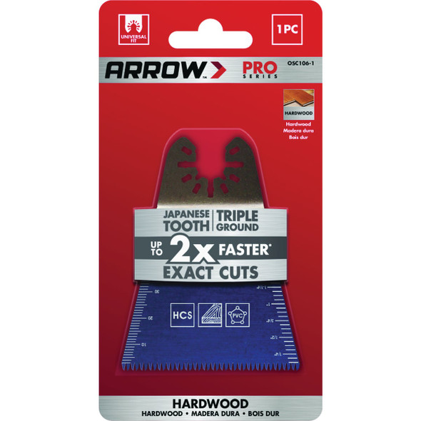 Arrow 2-11-16 In. Japanese Tooth Hardwood Oscillating Blade OSC106-1 372334