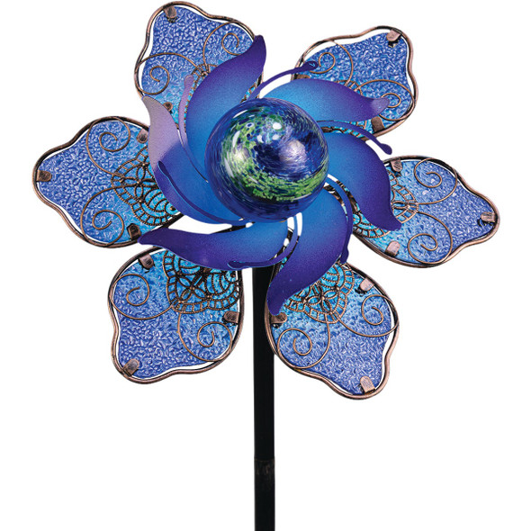 EchoValley Two-Tiered Posey Glass Pinwheel 2116 Pack of 2