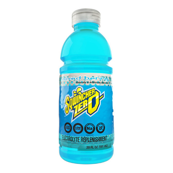 Sqwincher® Zero Ready-To-Drink, 20 oz Bottles/Yield, Fruit Punch, 24/Case