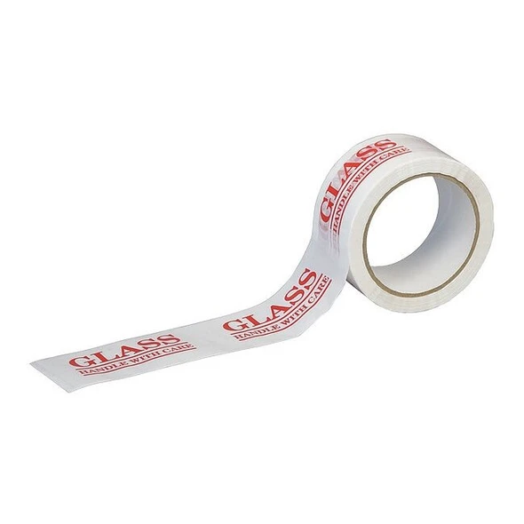 Packing Tape, 1.9 mil Thick, 2 in W x 55 yd L, 3 in Core Dia., White