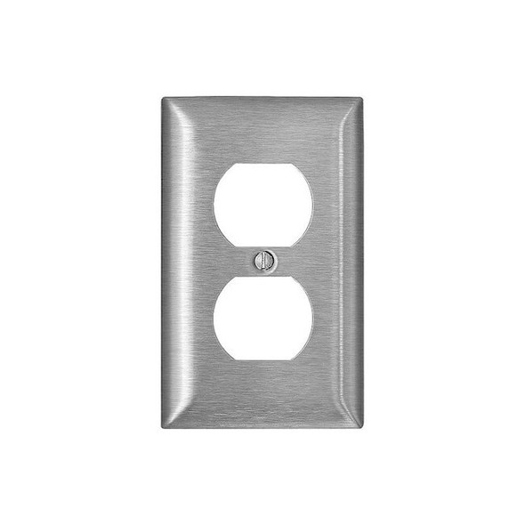 Leviton WallPlate,DuplexOutlet,StainlessSteel SL8