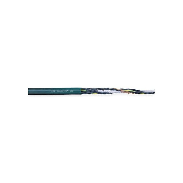 Chainflex Control Cable, 16 AWG, 7 C, Green, PVC, 600 V, 100 ft CF5-15-07-100