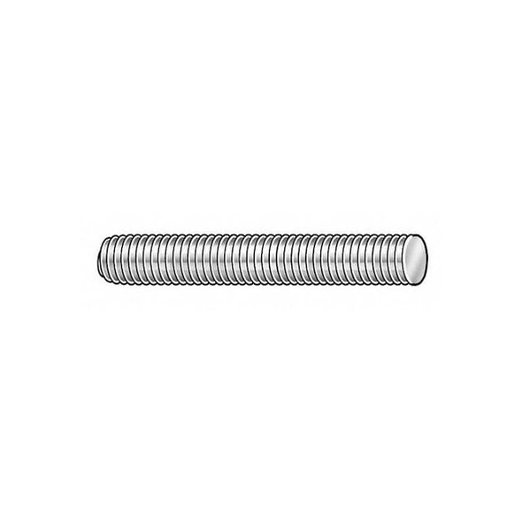 Fully Threaded Rod, 5-40, 3 ft, Steel, Grade 2, Zinc Plated Finish