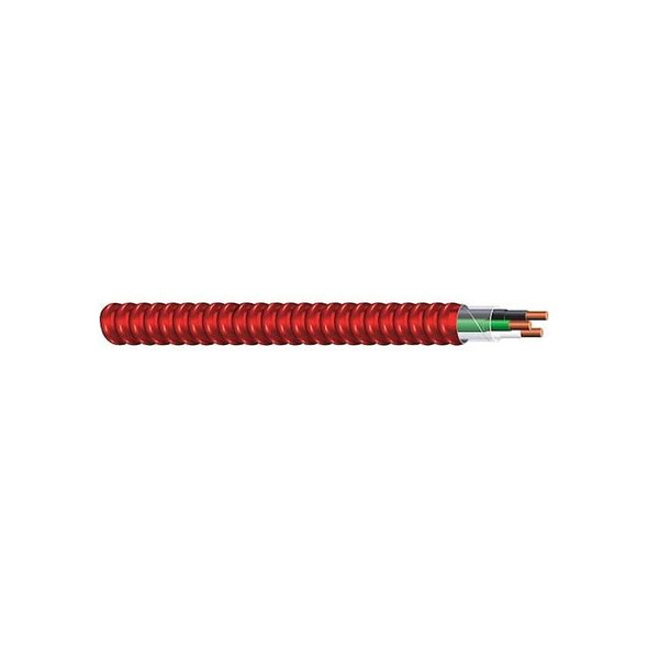Southwire MC-FPLP Metallic Clad Building Cable, Copper, 4C, Red, Solid 55468702