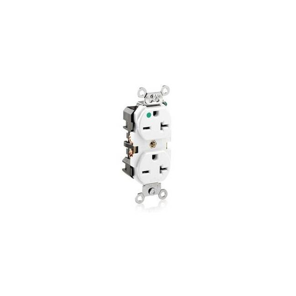 Leviton PlugsandReceptacles,20A,250VAC,Wht,Nylon 8400-W
