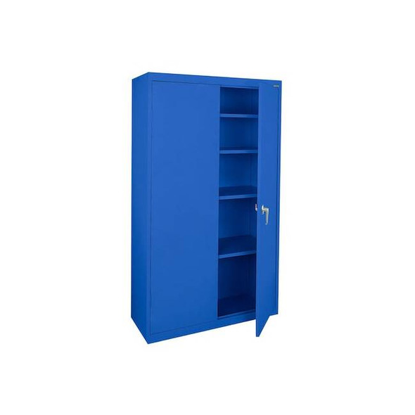 Light Duty Welded Steel Storage Cabinet, 36x18x72, Blue