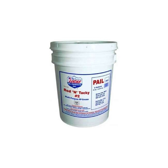 Lucas Oil Tacky Grease, 35 lb, Pail, Red 10027